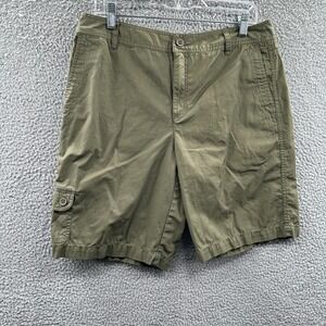 Womens Utility Cargo Shorts 12 Olive Gorpcore Outdoor Relaxed Hiking Minimalist